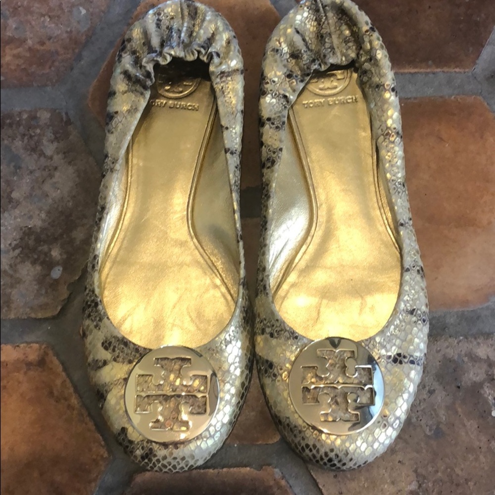 Tory Burch snake skin shoes size 11 barely worn
